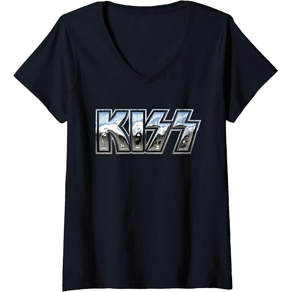 Amazon.com: Womens KISS - Classic V-Neck T-Shirt : Clothing, Shoes